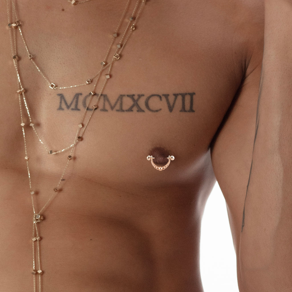Top Nipple Altın Piercing Rose Altın / TR