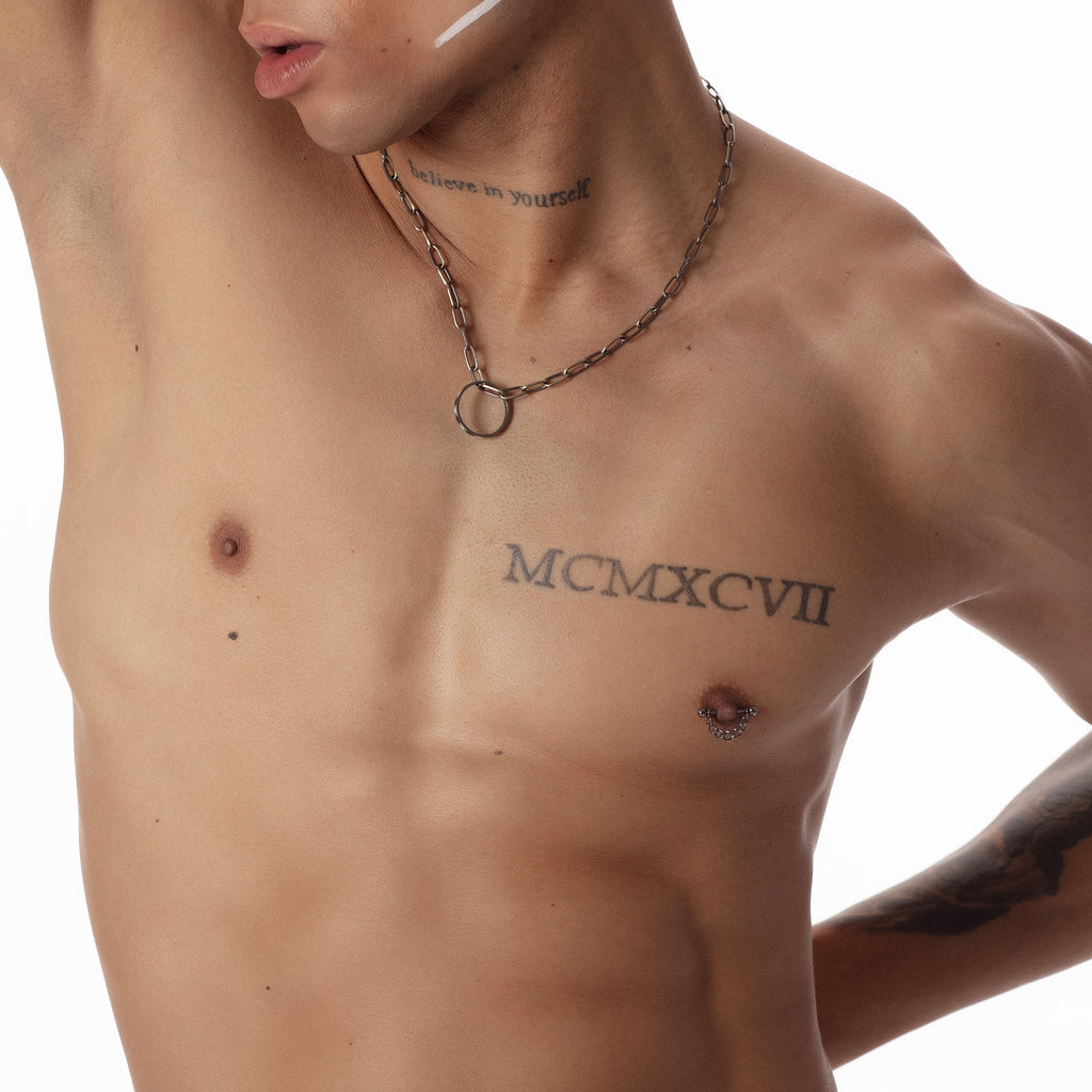 Zincir Altın Nipple Piercing Rose Altın / TR