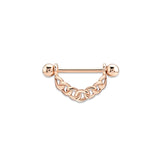 Zincir Altın Nipple Piercing Rose Altın / TR