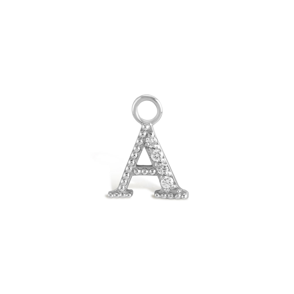 Pırlanta Vintage Harf Piercing Charm TR