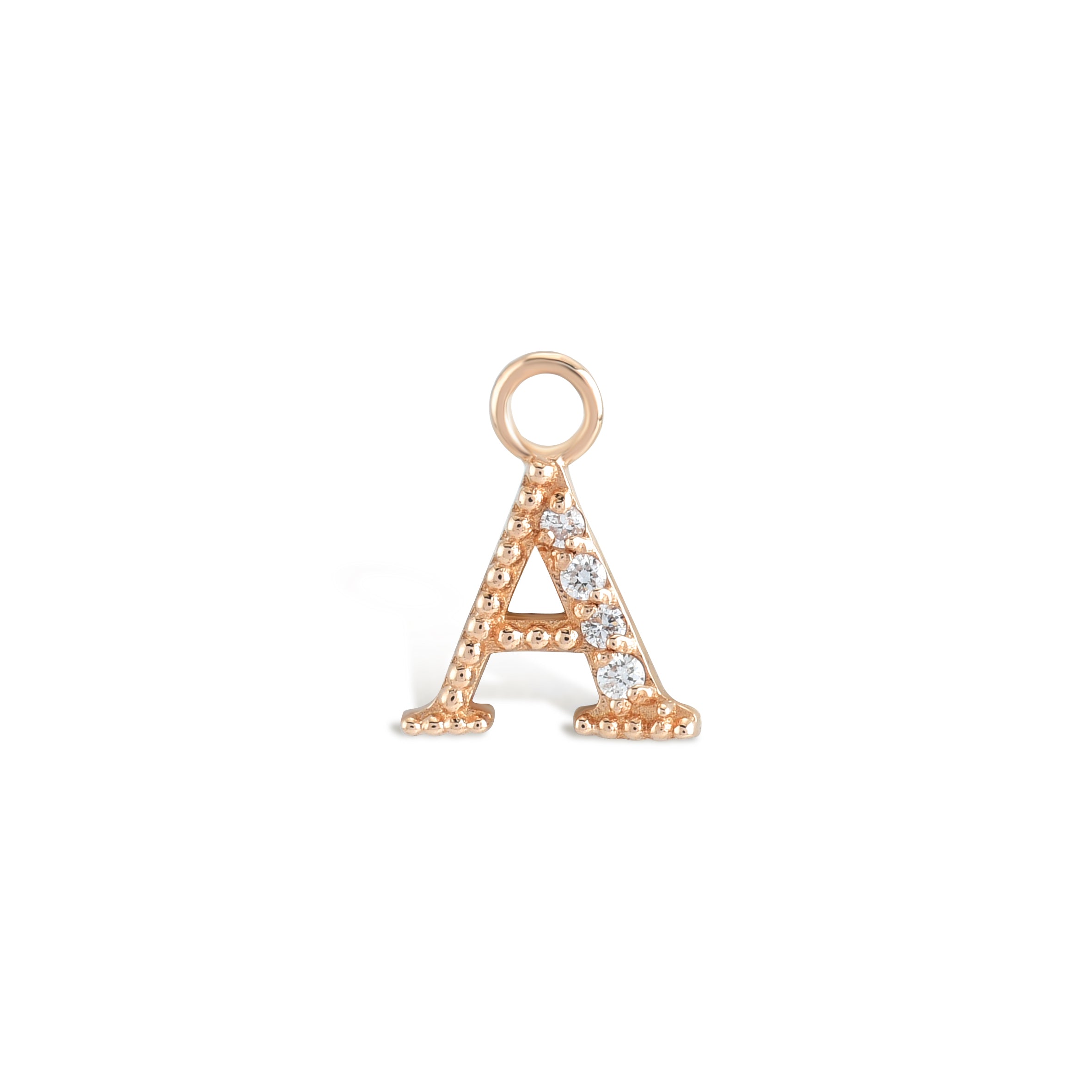 Pırlanta Vintage Harf Piercing Charm TR