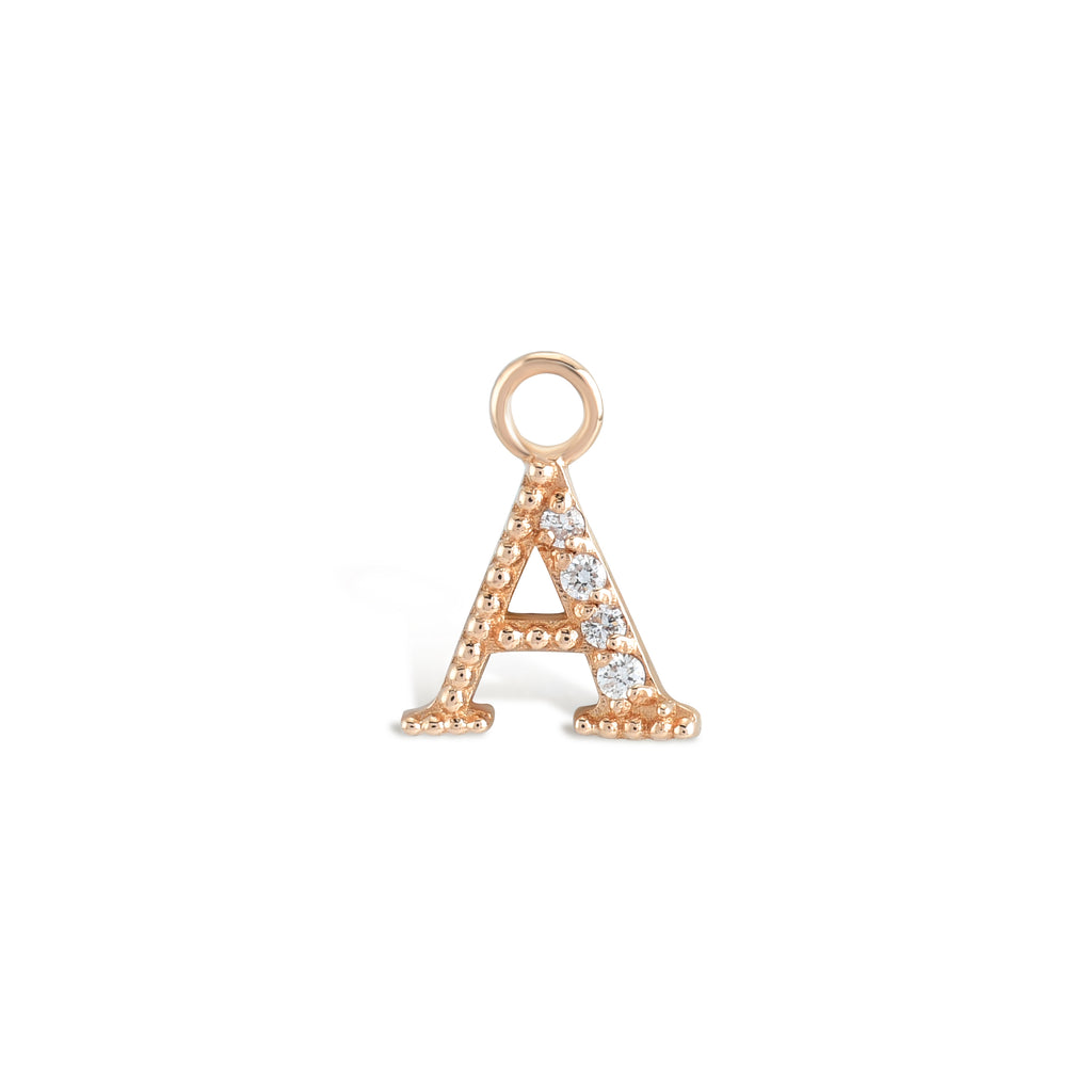 Pırlanta Vintage Harf Piercing Charm TR