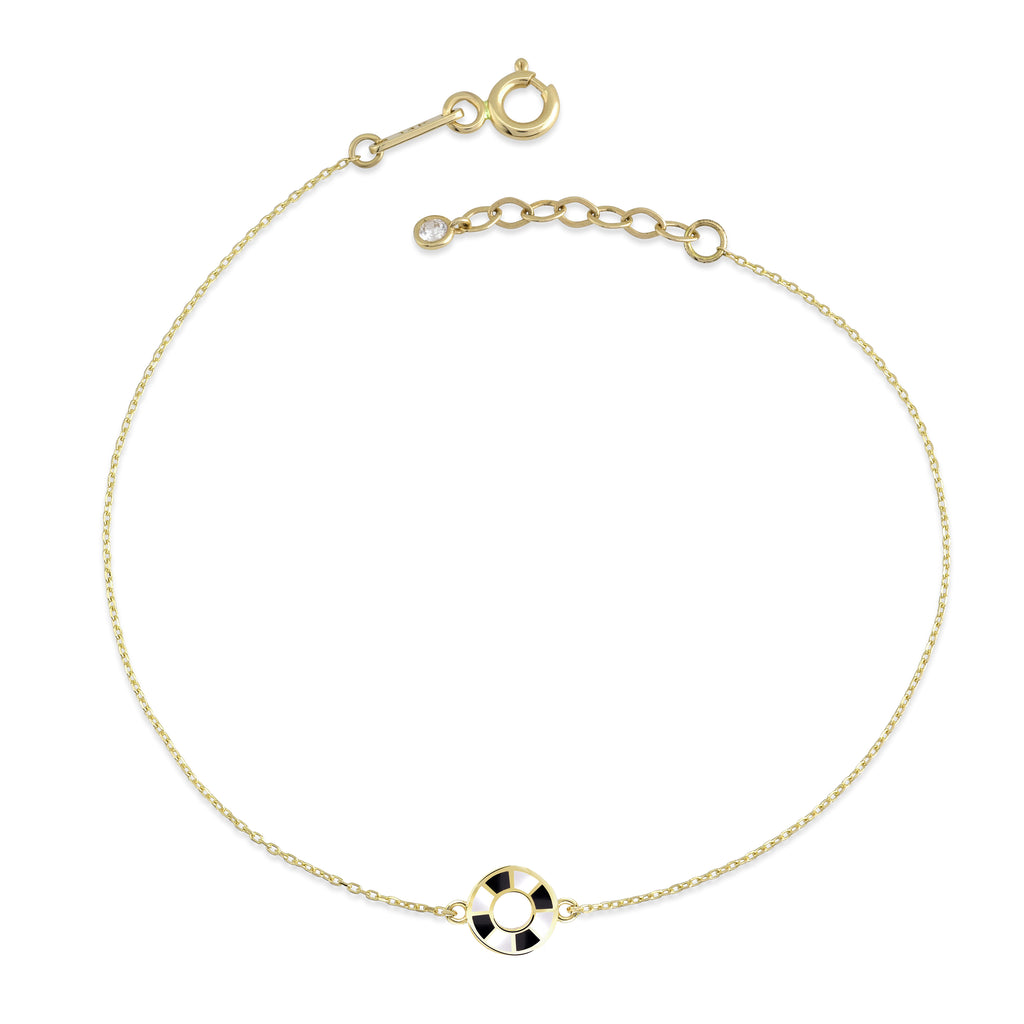 Rhythm Enameled Polo Gold Bracelet