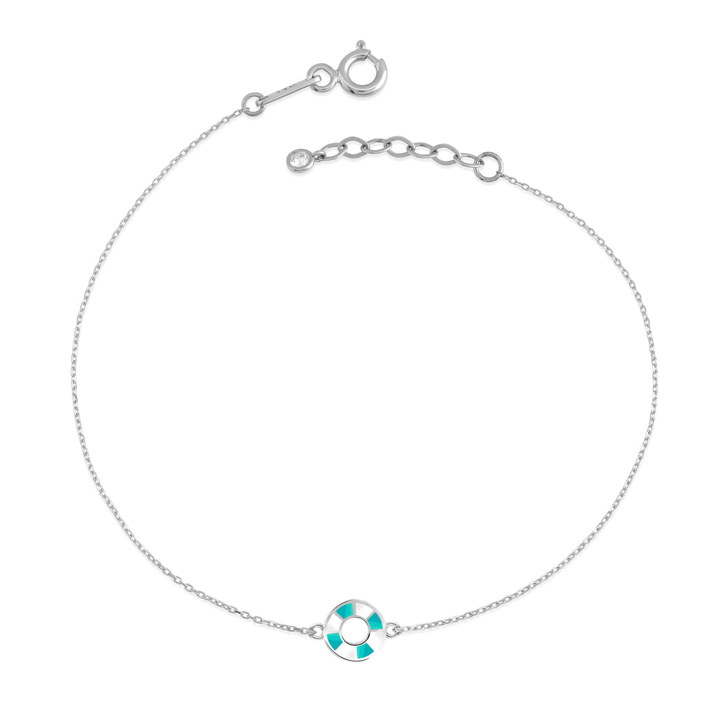 Rhythm Enameled Polo Gold Bracelet