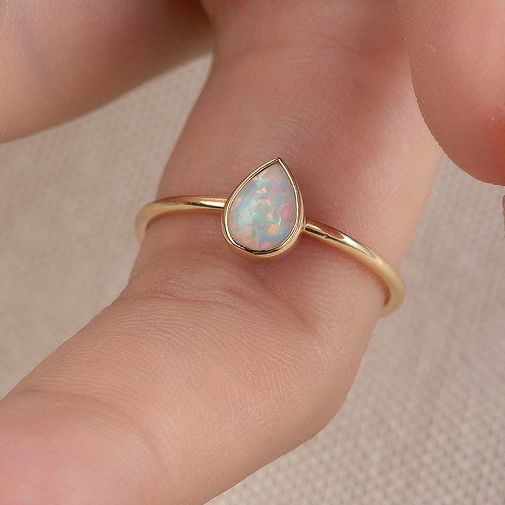 Cabaret Drop Opal Ring