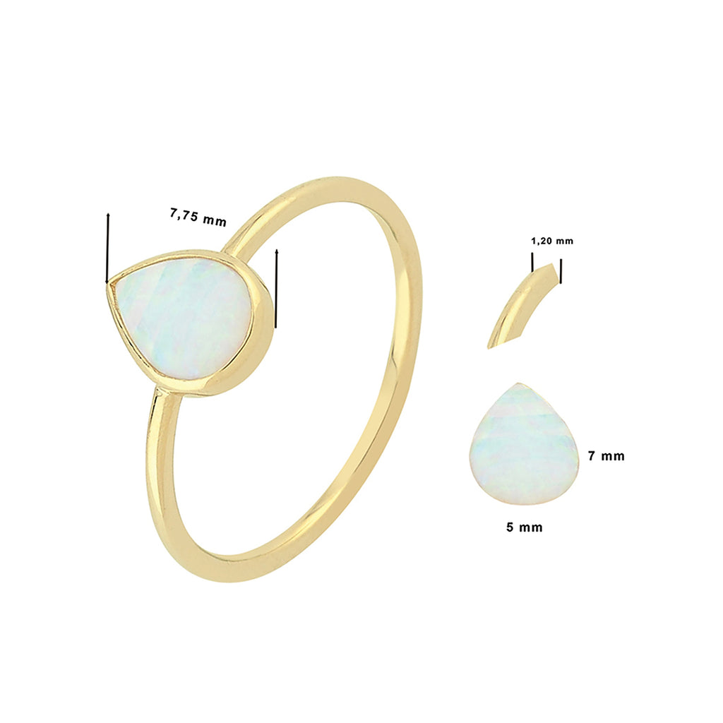 Cabaret Drop Opal Ring