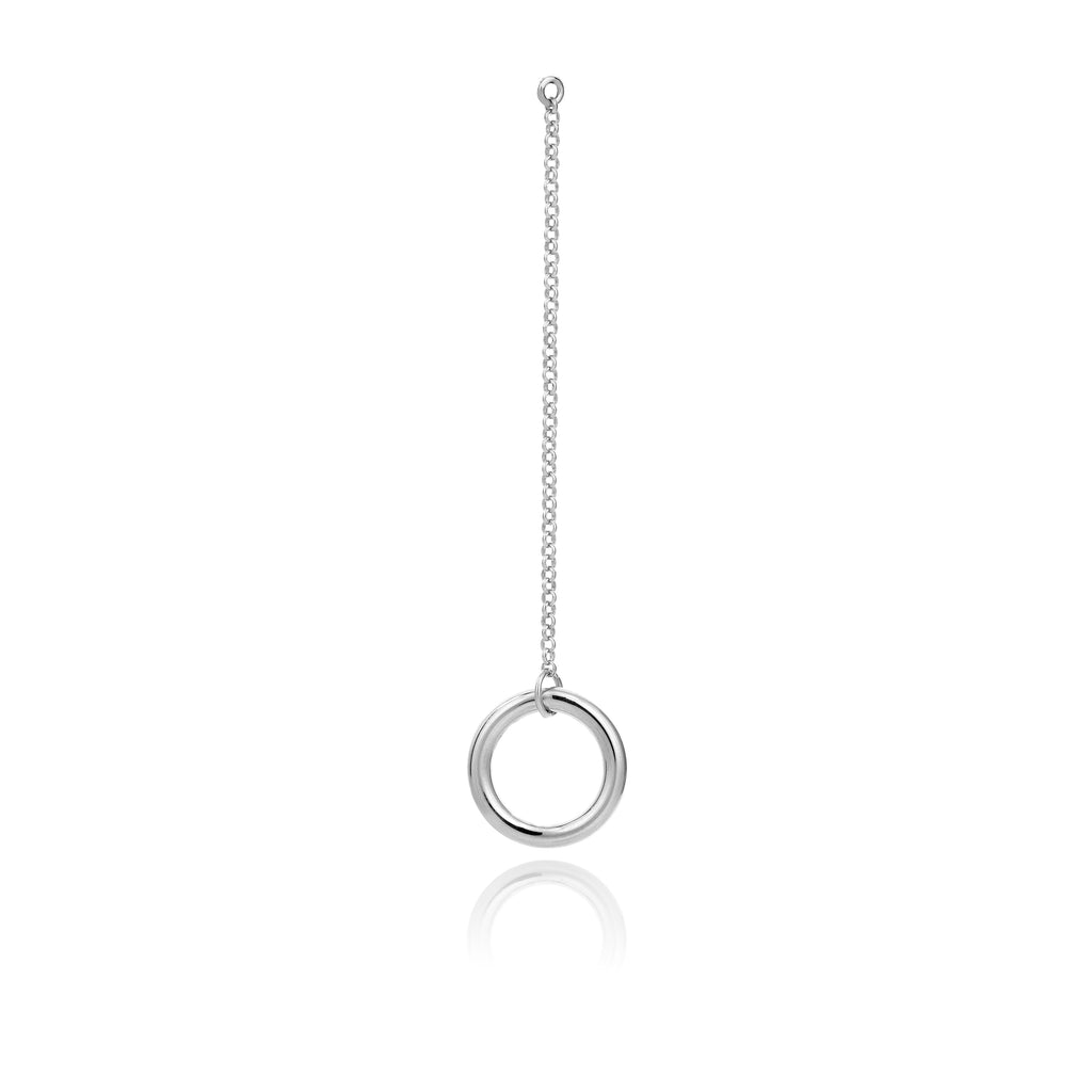 Piano Jewellery Halka Sallantı Charm Tekli Altın Küpe Ucu 14 ayar Rose Altın / TR