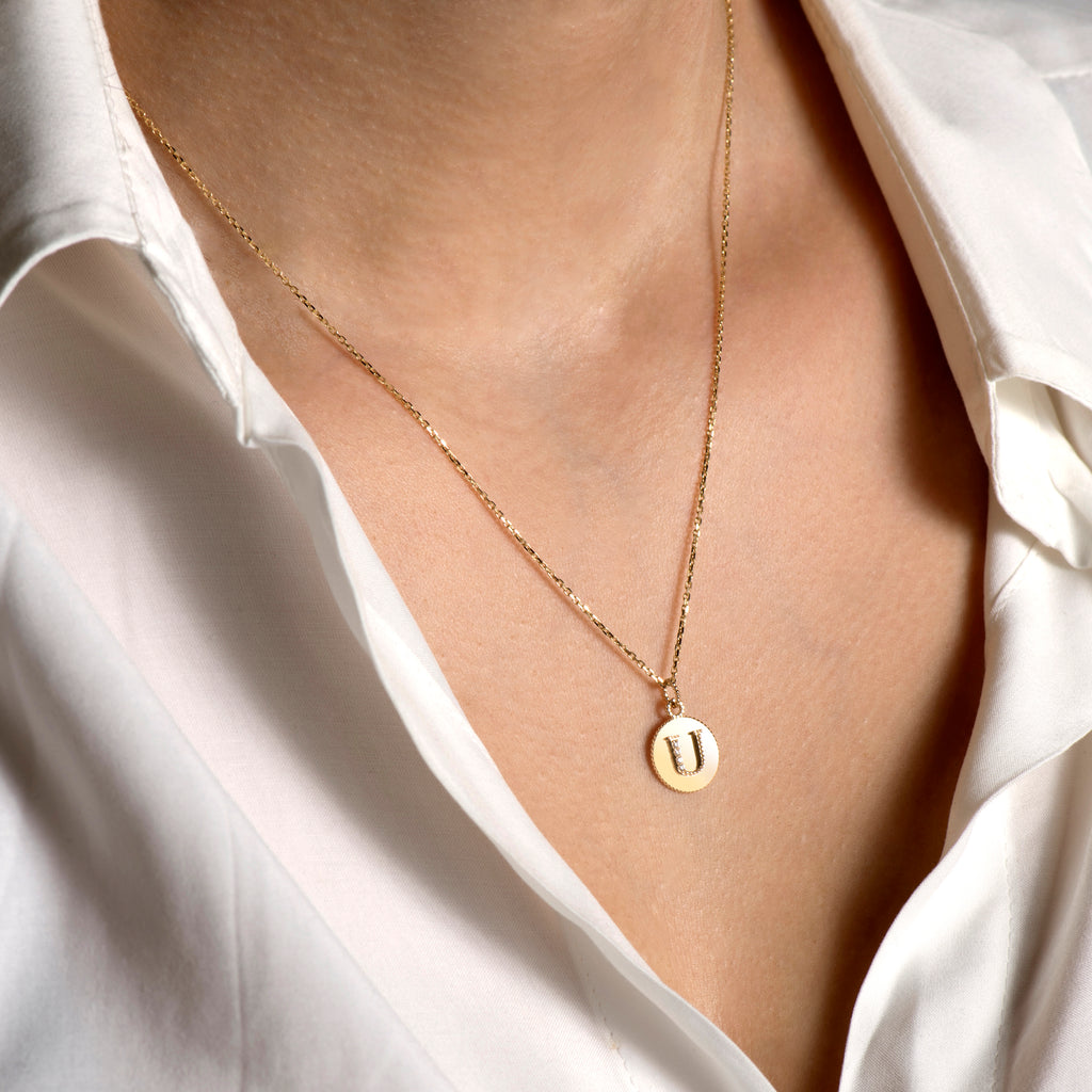 Letters Vintage Harf Altın Charm
