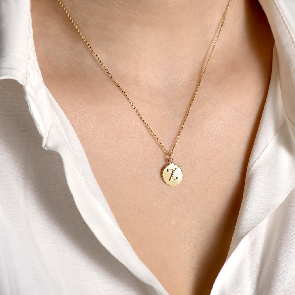 Letters Vintage Harf Altın Charm