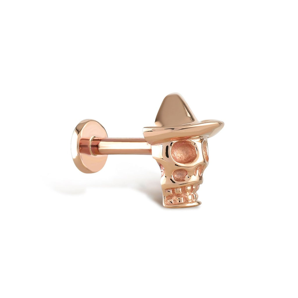 Altın Kuru Kafa Piercing Rose Altın / TR