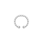 Altın Toptop Sıkıştırmalı Halka Piercing Beyaz Altın / TR