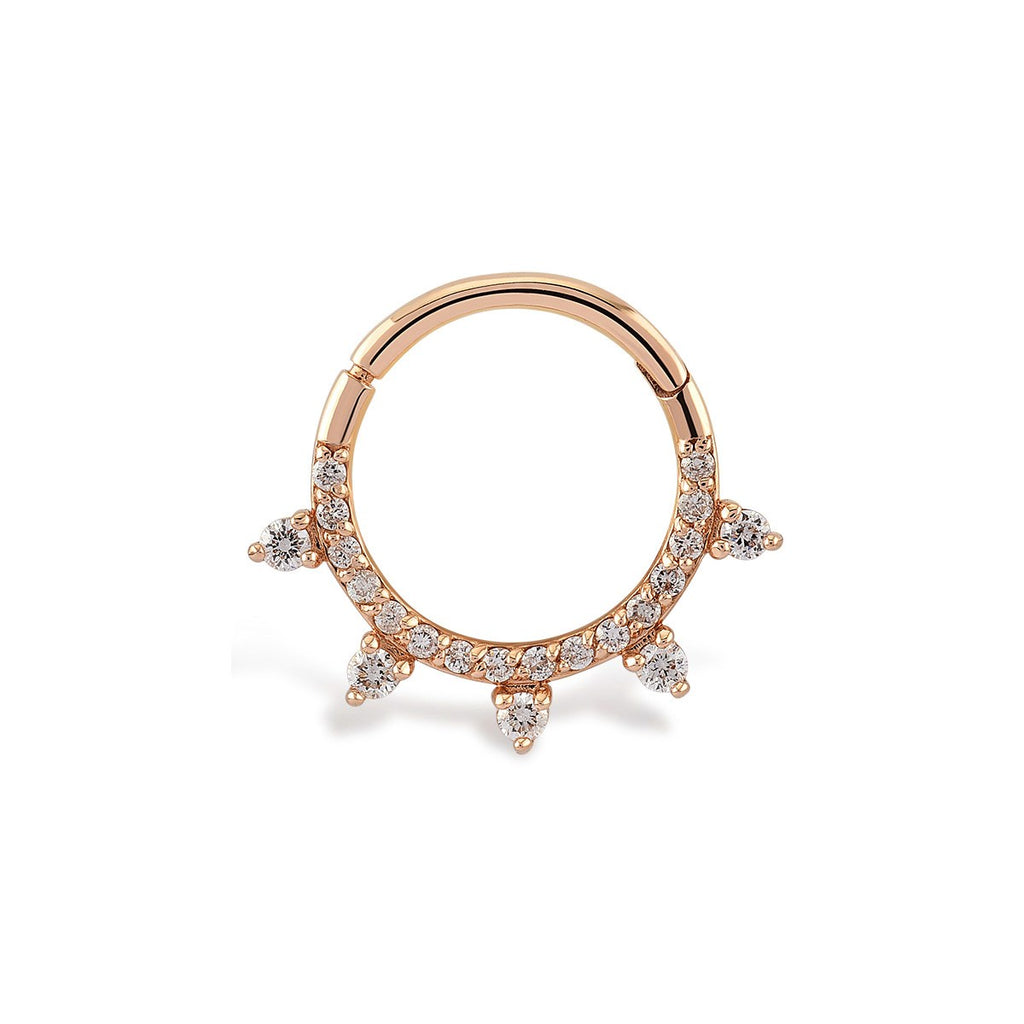 Halka Sıra Pırlanta Piercing Rose Altın / TR