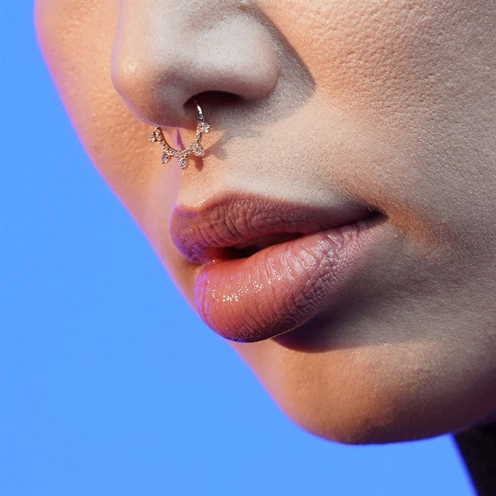 Halka Sıra Pırlanta Piercing Rose Altın / TR