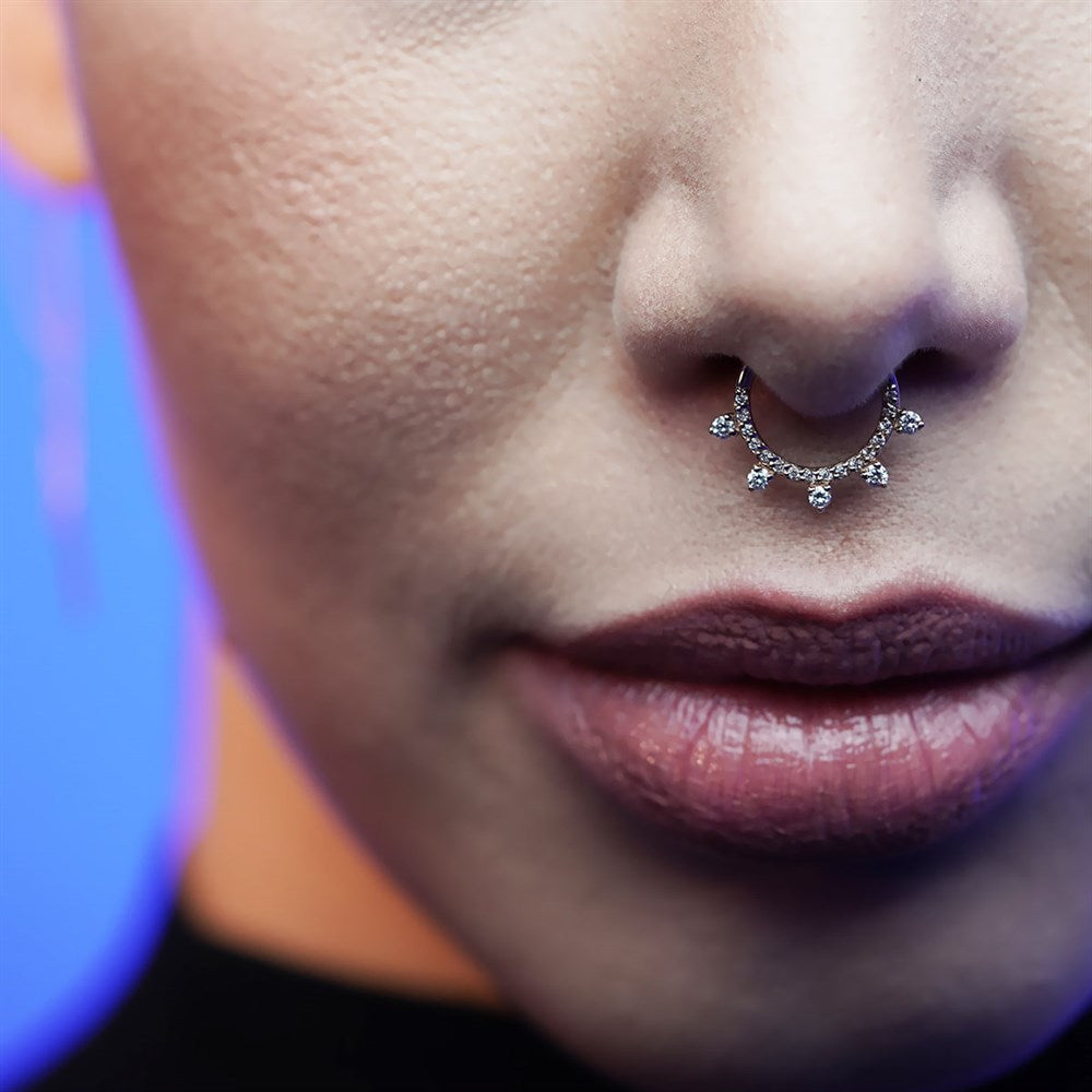 Halka Sıra Pırlanta Piercing Rose Altın / TR