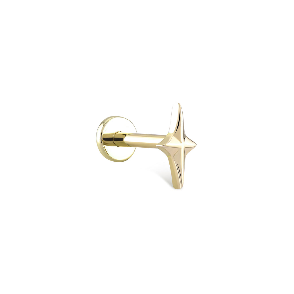 Mini Kutup Yıldızı Altın Piercing