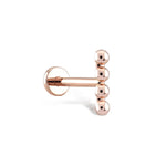Toptop Çubuk Altın Piercing Rose Altın / TR