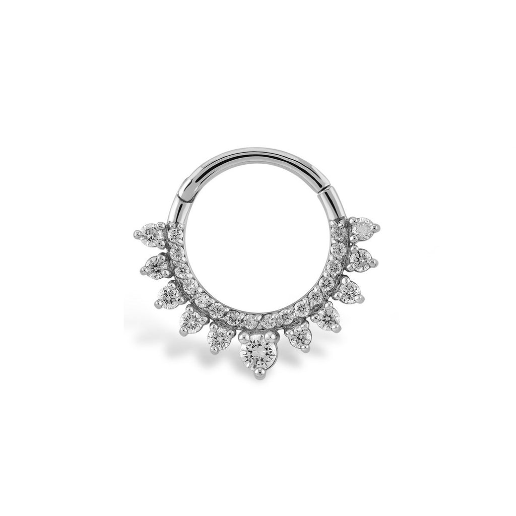Vega Halka Sıra Pırlanta Piercing Rose Altın / TR